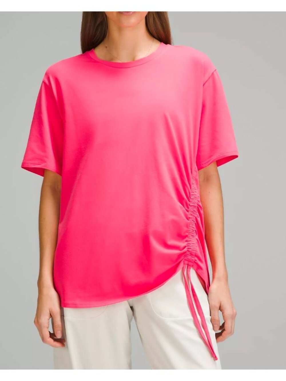 Lululemon Side Cinch T-shirt in Glaze Pink sz M women short sleeve